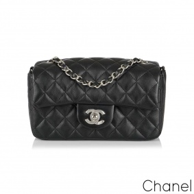 Chanel Black Lambskin Classic Mini Flap Bag